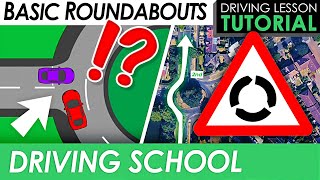 Basic Roundabouts Explained  Driving Tutorial [upl. by Samantha]