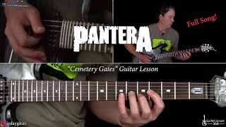 Cemetery Gates Guitar Lesson Full Song  Pantera [upl. by Attennek370]