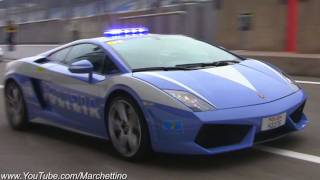 Lamborghini Gallardo LP5604 Police Car in Action [upl. by Ahsotan]