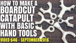 HOW TO MAKE A BOARD CUT CATAPULT  SLINGSHOT WITH SIMPLE TOOLS [upl. by Easter793]