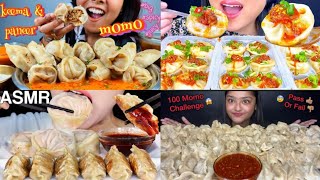 ASMR MUKBUNG Eating Dumplings and Momos Challenge mukbang asmr eatingshow viral shorts [upl. by Parent]