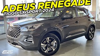 NOVO CAOA CHERY TIGGO 5X SPORT 2024 MELHOR SUV POPULAR COM ITENS EXCLUSIVOS QUE HUMILHA RENEGADE [upl. by Airun]