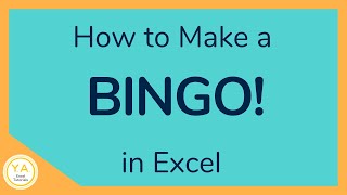 How to Create a Bingo Board Using Excel  Make Bingo Game in Excel Tutorial [upl. by Oravla98]