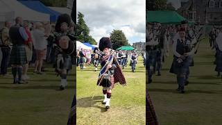 drummajor leads Deeside Caledonia pipeband marchingband into 2024 Aboyne highlandgames shorts [upl. by Abekam]