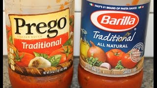 Prego vs Barilla Blind Taste Test [upl. by Aramen781]