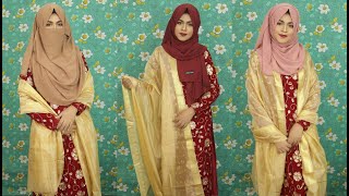 3 Hijab Styles with Salwar KameezHow to Wear Chiffon Hijab With Salwar Suit [upl. by Ellemac]