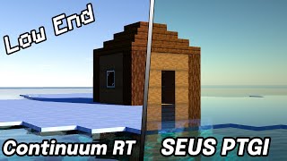 Which Minecraft Ray Tracing Shader is Best for Low End Gaming Continuum RT 14  SEUS PTGI HRR [upl. by Anallese]