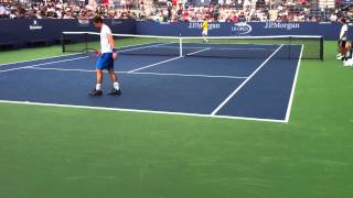 Murray Punishes Wawrinka With an InsideOut Backhand Return of Serve [upl. by Haldane899]