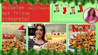 Mosselen met frisse vinagreta mejillones Kerstspecials [upl. by Aljan]