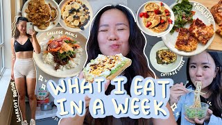 a week of healthy  realistic college meals 📚🍎 how I stay fit during school  productive habits [upl. by Arrol53]