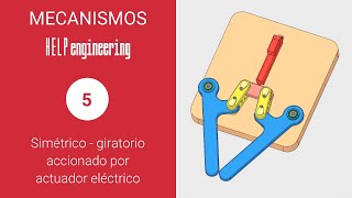 05 Mecanismo Simétricogiratorio accionado por actuador eléctrico  HELP engineering [upl. by Reltuc]