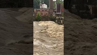 Winooski River Flooding Winooski Vermont vermont winooski flooding [upl. by Enej]