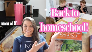 A LOOK AT OUR FIRST DAY BACK TO HOMESCHOOL 2324  Day in the life [upl. by Tenej]