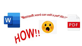 How to edit a PDF with Microsoft Word ENGLISH [upl. by Lilybel484]