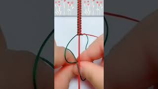 Handmade bracelet with thread  simple bracelet handmade bracelet tutorial crochet [upl. by Kaden]