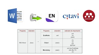 Exportar bibliografía de MSWord a EndNote Citavi Mendeley [upl. by Maggy]