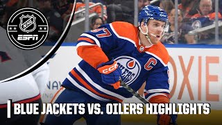 Columbus Blue Jackets vs Edmonton Oilers  Full Game Highlights  NHL on ESPN [upl. by Issie865]