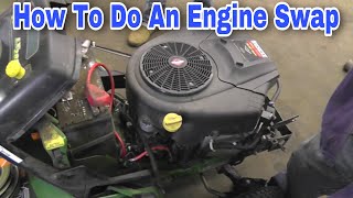 How To Do An Engine Swap On A Riding Mower with Taryl [upl. by Coop]