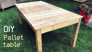 DIY  How to make table from pallet wood [upl. by Eityak]