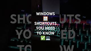 windows 🪟 shortcuts you need to know pcshortcuts computertips pctips itcontents Techtutorials [upl. by Ayaladnot]