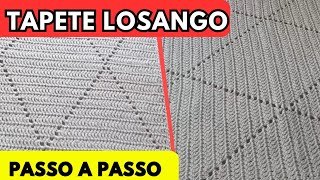 TAPETE LOSANGO EM CROCHÊ PASSO A PASSO [upl. by Loggins]