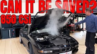 This Famous BMW E31 850 CSi Destroys Engine  TWICE Can It Be Saved Engine restoration [upl. by Ydna]