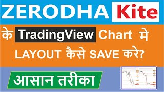 How to save chart layouts in TradingView on Kite Zerodha  Trendline horizontal line kaise save kre [upl. by Raynard776]