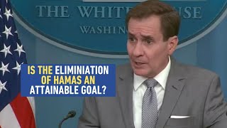 White House Spokesman Asked Whether Elimination of Hamas is an Attainable Goal [upl. by Warfield]