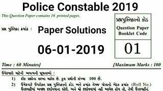 Police Constable paper solutions Date 06012019 [upl. by Silda]