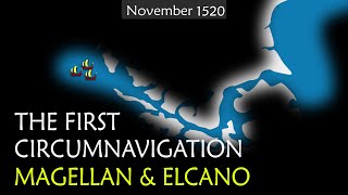 The First Circumnavigation of the Earth by Magellan amp Elcano  Summary on a Map [upl. by Namyaw470]