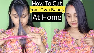 Easy Front Flicks Hair Cut  Front Bangs Cutting At Home [upl. by Ahsenet]