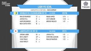 Lightcliffe CC 1st XI v Scholes CC Cleckheaton 1st XI [upl. by Platus]