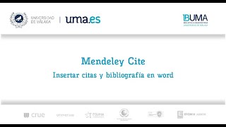 Mendeley cite Insertar citas y bibliografía en word [upl. by Araas598]