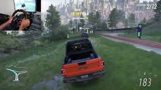 Forza Horizon 5  Jeep Gladiator  Road Race  Steering Wheel Gameplay [upl. by Anilyx]