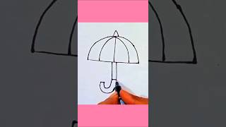 How to draw umbrella umbrella drawing for kids and toddlers ytshort drawing4kids shorts [upl. by Elkin]