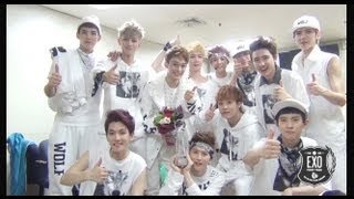 EXO 엑소Backstage clip after First Winning of KBS Music Bank 20130614 [upl. by Alvar348]