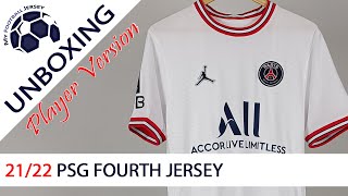 PSG Fourth Jersey 2122 FC24Store Player Unboxing Review [upl. by Emad473]