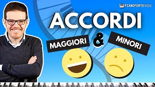 ACCORDI PIANOFORTE Triadi Maggiori e Minori 🎹 [upl. by Evante]