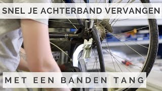 Vorkuitzetter  Fiets achterband vervangen met professionele bandentang [upl. by Zielsdorf]