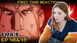 Fullmetal Alchemist Brotherhood E48 amp E49  First time REACTION [upl. by Arlen382]