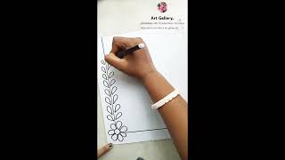 3 easy border designborder design for projectborder design for school workshort trending viral [upl. by Myra454]