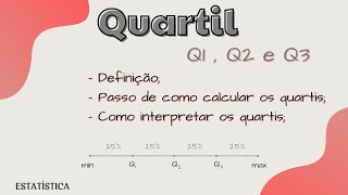 Quartil  Como calcular  ✅Estatística [upl. by Hercule]