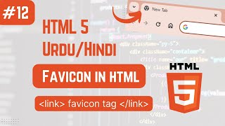 How to Add Favicon to Website in HTML5  HTML5 Tutorial for Beginners   UrduHindi [upl. by Lovering]