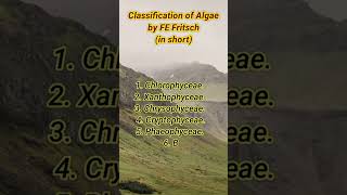 Classification of algae by FE FritschNEET BSc Botanyalgaeclassification [upl. by Notsag]