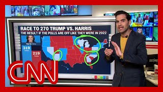 Polls shows where Harris and Trump stand in swing states weeks before the election [upl. by Yrrum]