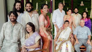 Naga Chaitanya Family at Chaitanya amp Sobhita Engagement  Sobhita Dhulipala Nagarjuna Akhil Amala [upl. by Arodnahs919]