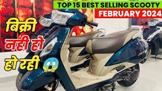 Top 15 Best Selling Scooter in February 2024 🔥 Best Scooter to buy 2024  Activa  Access amp more [upl. by Bonnice]