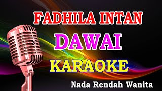 DAWAI  FADHILA INTAN NADA RENDAH WANITA KARAOKE Turun 1 12 Nada [upl. by Leviram]