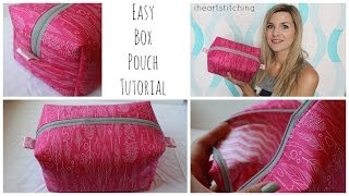 Easy Pouch with Zipper  Sewing Tutorial [upl. by Omari]