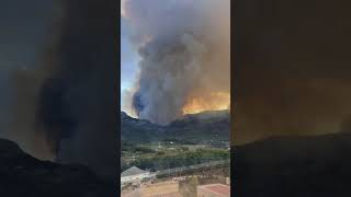 Whats happening Weather An uncontrolled forest fire in Tàrbena of Alicante province Spain 🇪🇸 [upl. by Xineohp]